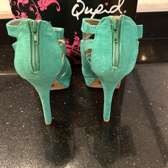 NWT Qupid high teal heels - Picture 2 of 5